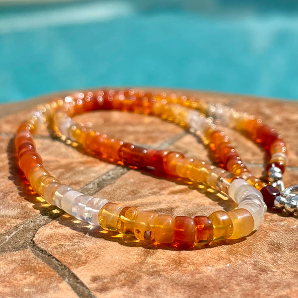 Ombré Mexican Fire Opal Necklace - Image #1