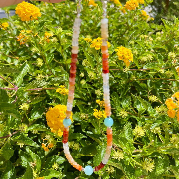 Ombré Mexican Fire Opal Necklace - Image #2