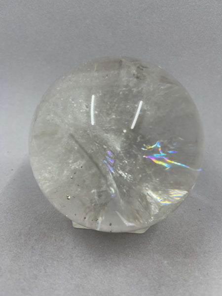 Pyrite in Quartz sphere