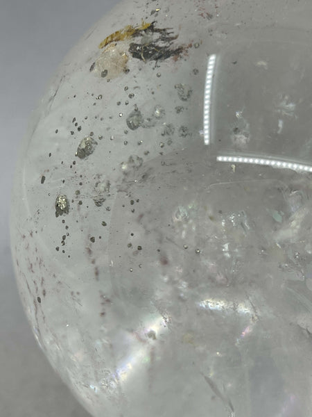 Large Pyrite in Quartz Sphere