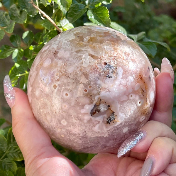 Amethyst Flower Agate Sphere - Image #3