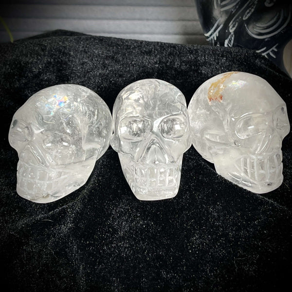 2” Lemurian Quartz Skulls