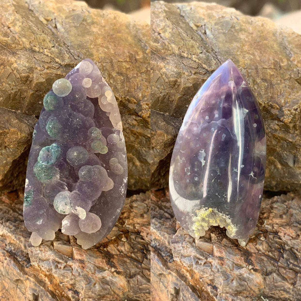 Grape agate cabochons