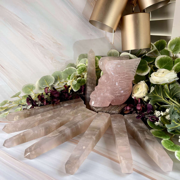 Blue Rose Quartz Obelisks - Image #1