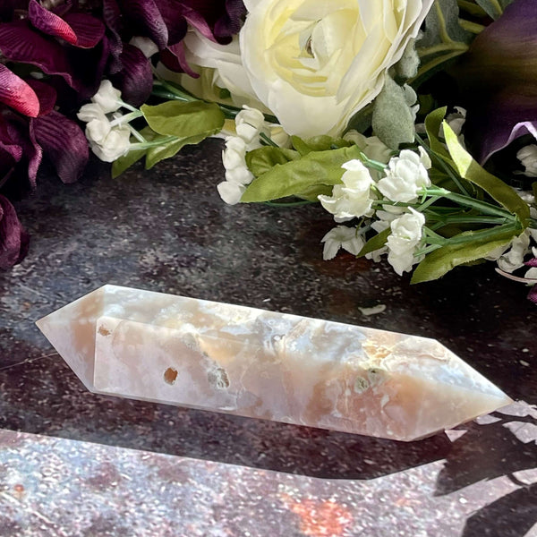 Flower Agate Double Terminated Points - Image #7