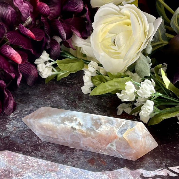 Flower Agate Double Terminated Points - Image #8