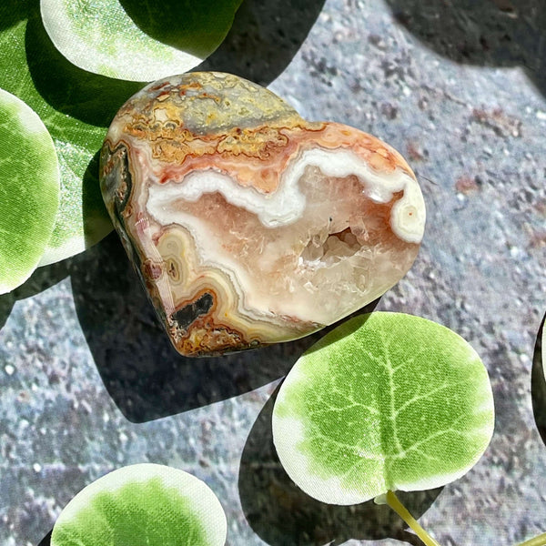 Crazy Lace Agate Druse Hearts - Image #3