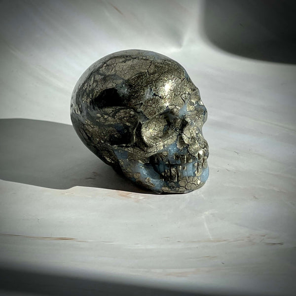 Pyrite in Agate Skulls - Image #3