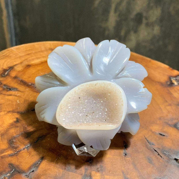 Druze agate flower