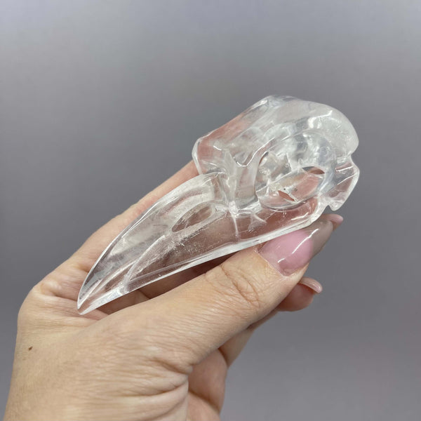 Quartz Raven Skull