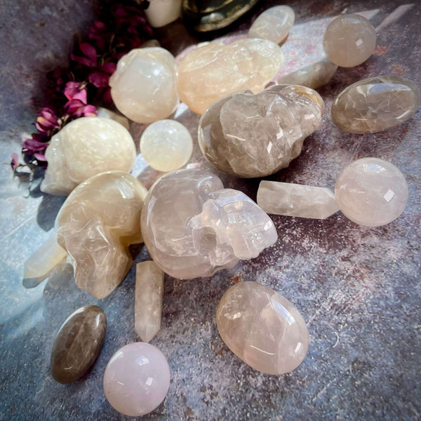 Blue Rose Quartz Skulls - Image #2