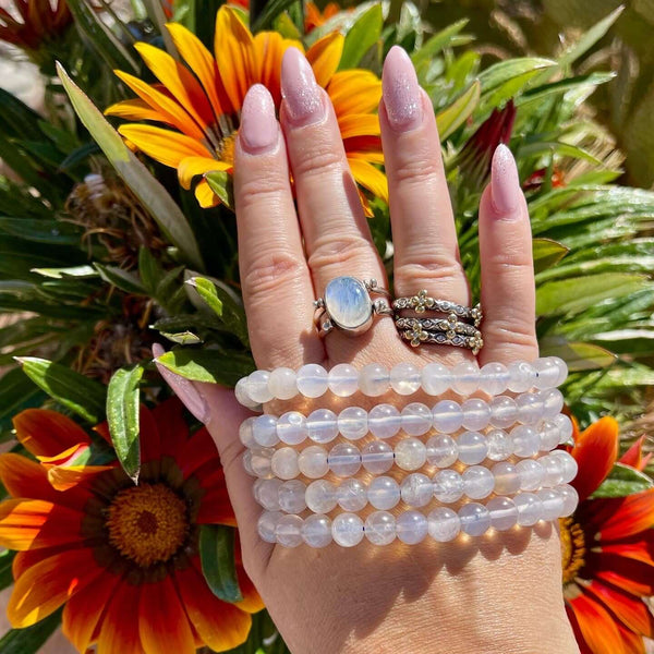 Lavender/Blue Rose Quartz Bracelets - Image #1