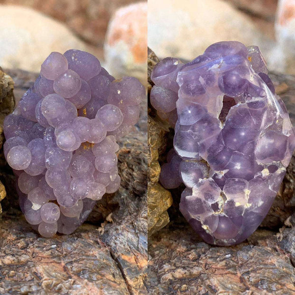 Grape agate cabochons