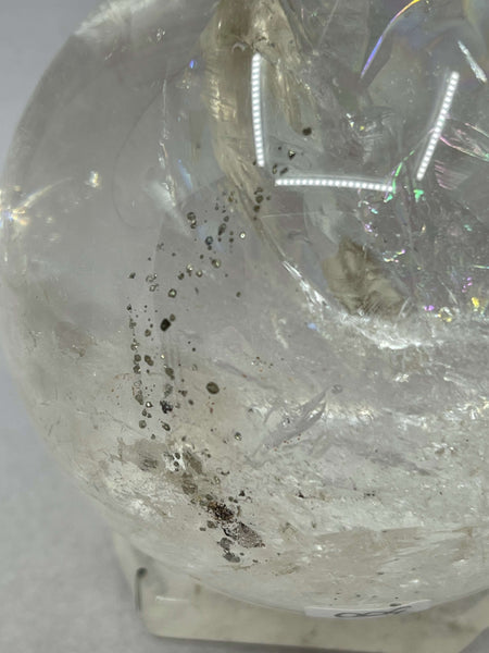 Pyrite in Quartz sphere