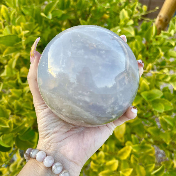 Blue Rose Quartz spheres