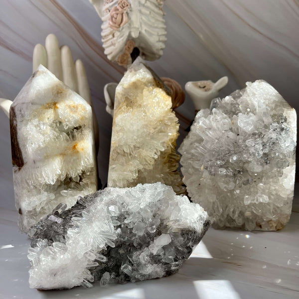 Half Raw Quartz Cluster Towers - Image #1
