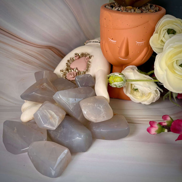 Blue Rose Quartz Tumbled Freeforms - Image #1