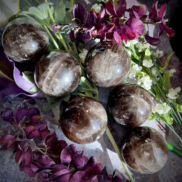 Smoky Rose Quartz Spheres - Image #1