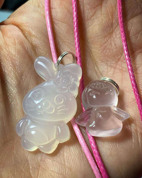 Rose Quartz Angel Pendants