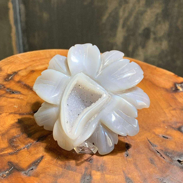 Druze agate flower
