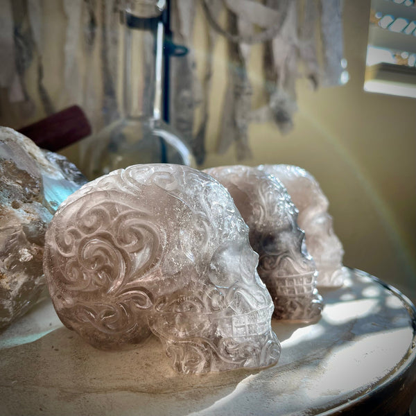 Smoky Quartz Sugar Skull - Image #1
