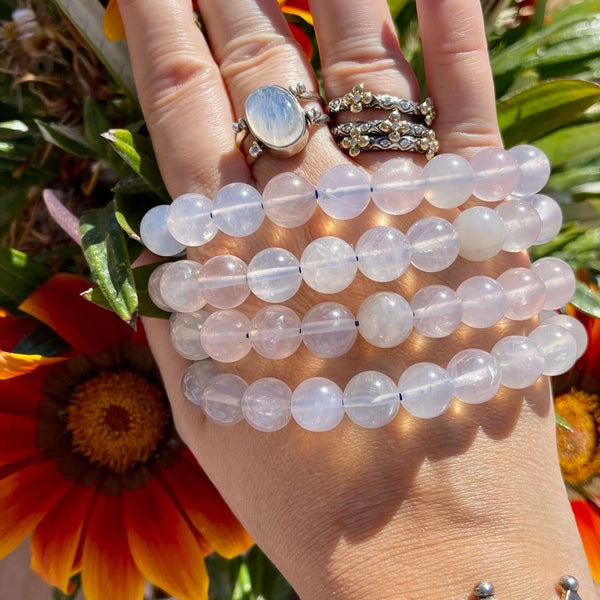 Lavender/Blue Rose Quartz Bracelets - Image #2