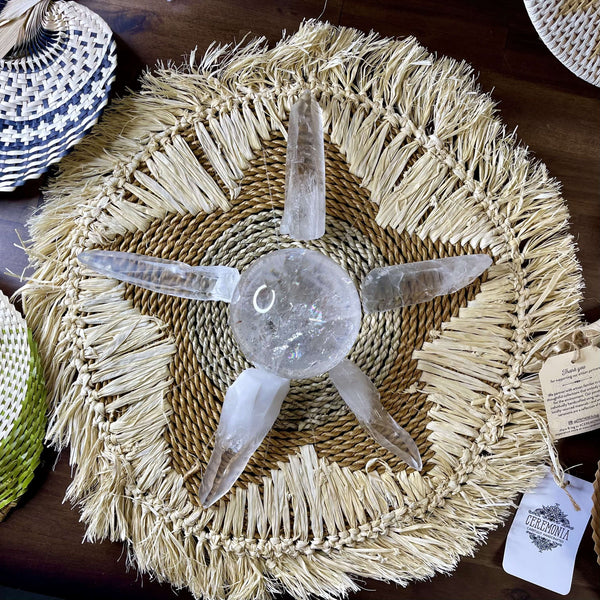 raffia crystal gid mat