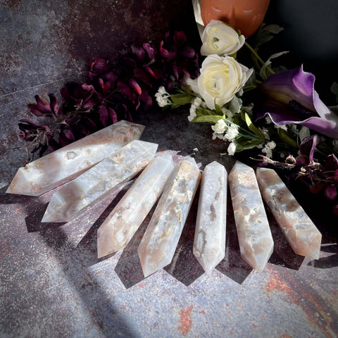 Flower Agate Double Terminated Points - Image #1