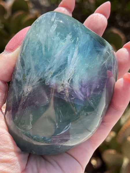 Fluorite with Scolecite “Pebbles”