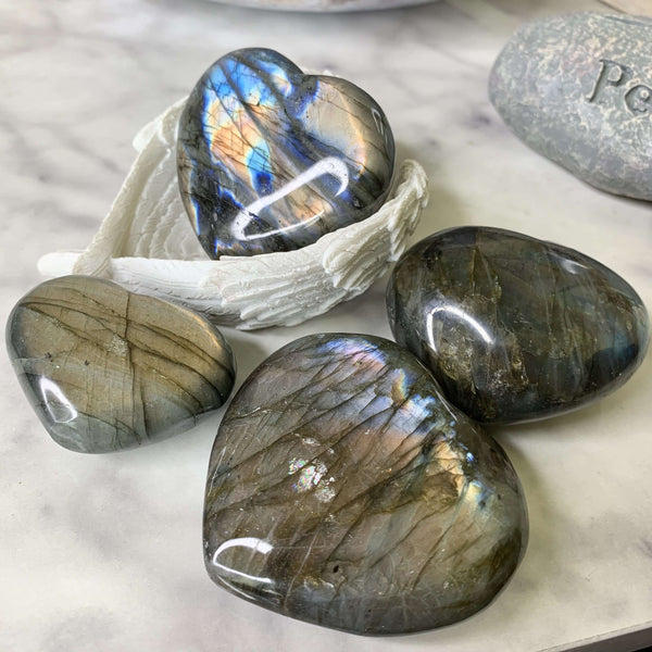 Labradorite Hearts