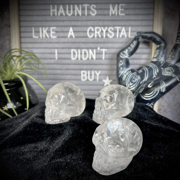 2” Lemurian Quartz Skulls