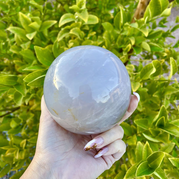 Blue Rose Quartz spheres