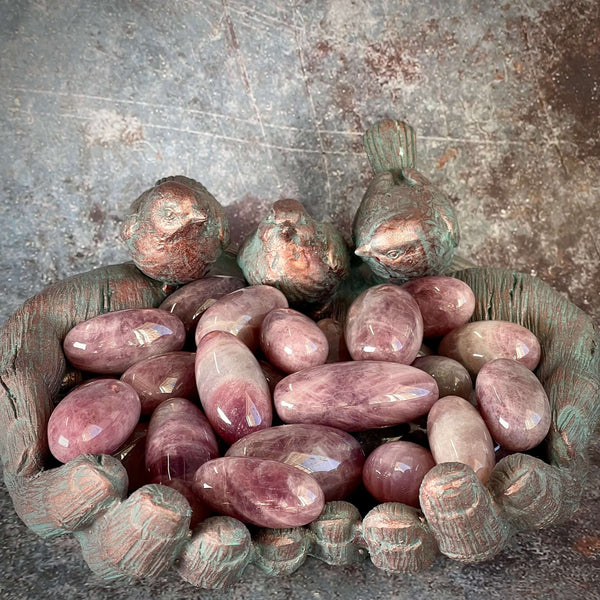 Lavender Rose Quartz Mini Lingams - Image #2