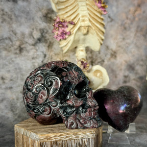 Plum Blossom Jasper Sugar Skull