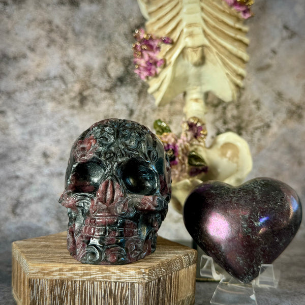 Plum Blossom Jasper Sugar Skull