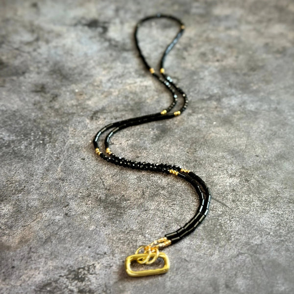 Black Spinel & Onyx necklace - Image #1