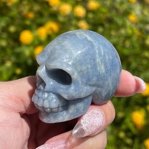 Blue Aventurine Skull Carving - Image #1