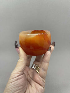 Smelt Quartz “Carnelian” Tea-light holder