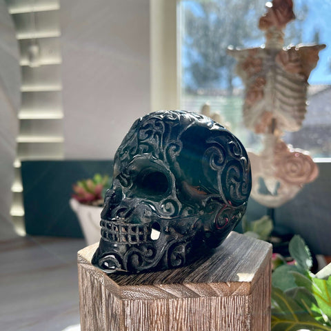 Obsidian Sugar Skull - Image #1