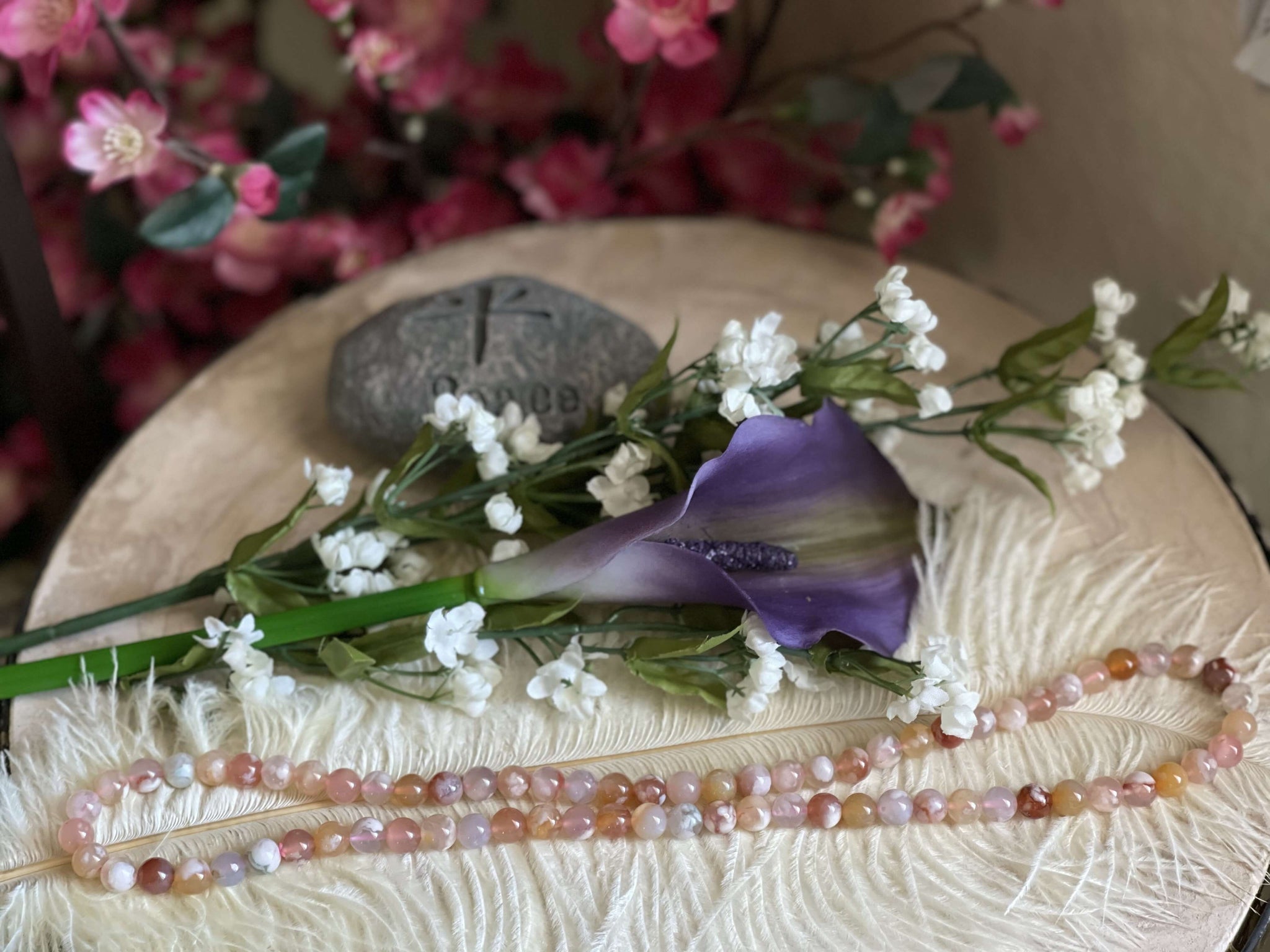 Flower agate Necklace