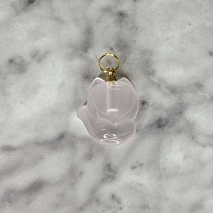 Rose Quartz Fox Bottle Pendant