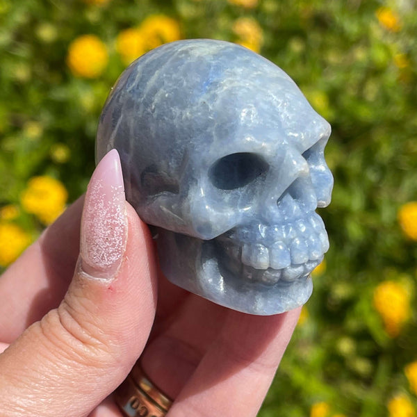Blue Aventurine Skull Carving - Image #2