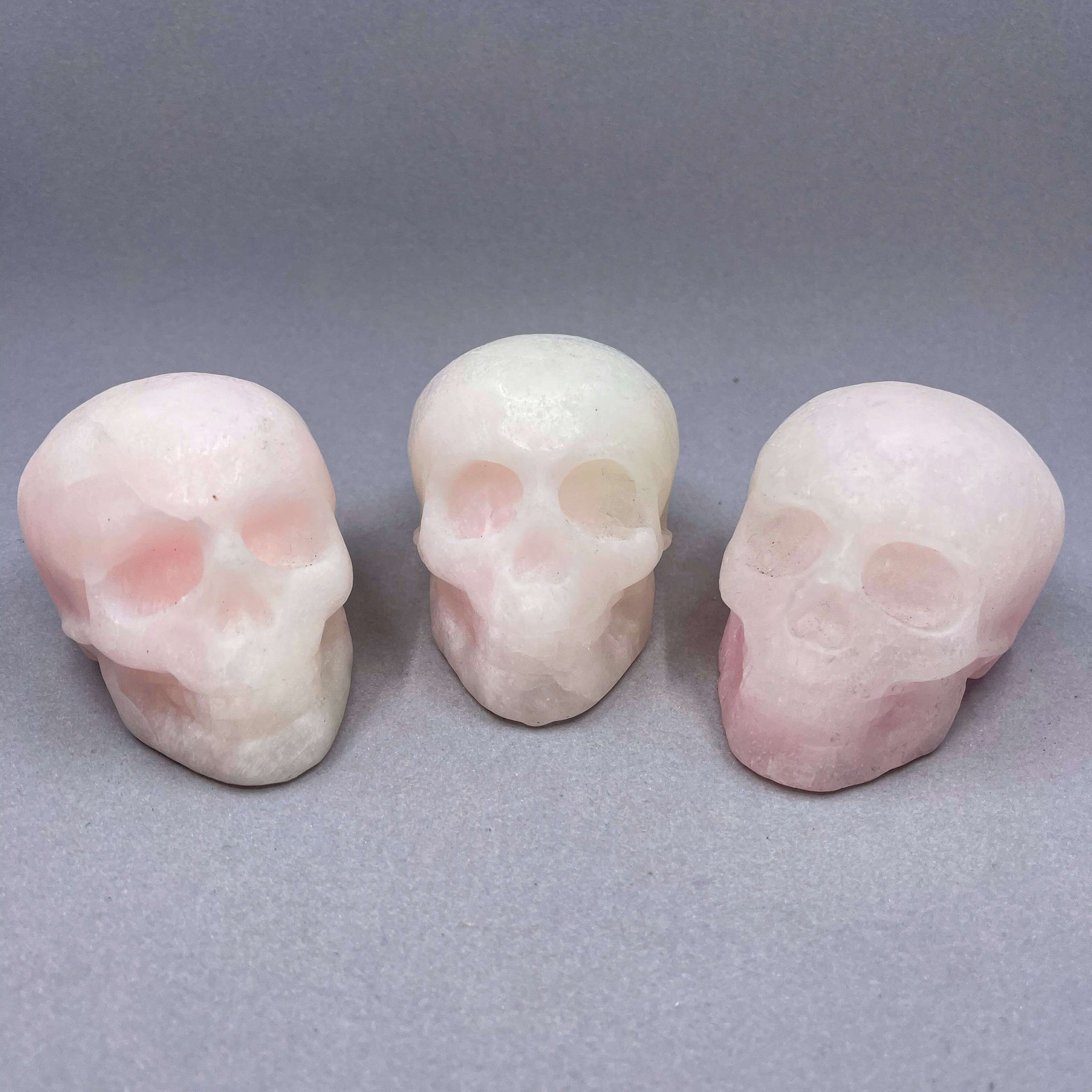 Pink Calcite Skulls