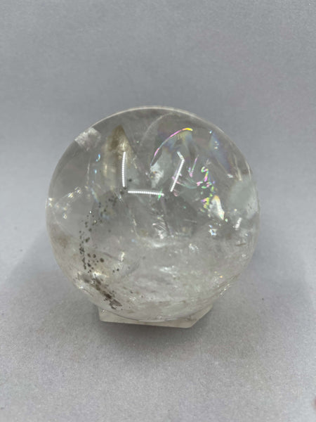 Pyrite in Quartz sphere