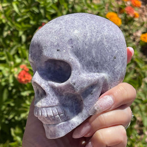 Lepidolite Skull Carving - Image #1