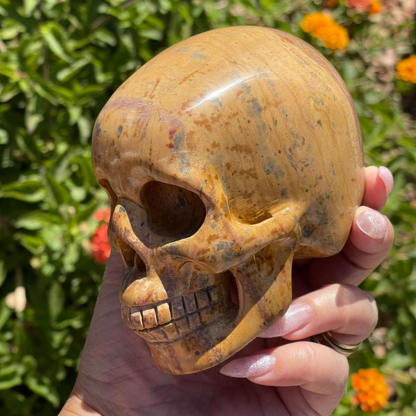 Jasper Hand-carved Figural Skull - Image #2