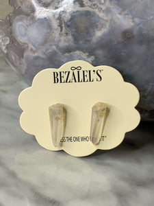 Quartz point earrings